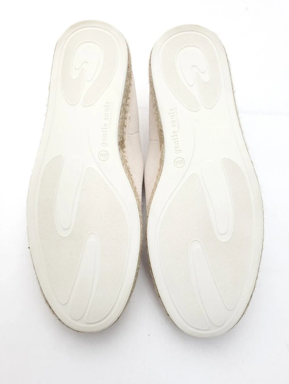 NEW Gentle Souls Womens Lizzy Slip On Espadrille White/Cream Flats Shoes Size 8